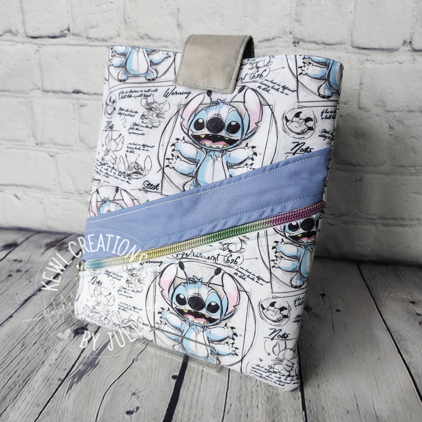 Slip pocket/ Zippered pocket Book pouch / tablet and e reader cover / Book sleeve