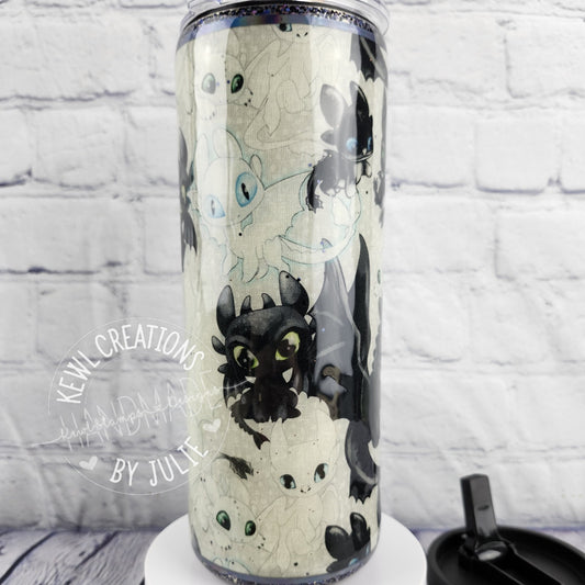 Custom Tumbler - Custom printed Fabric wrapped, 25oz stainless steel.