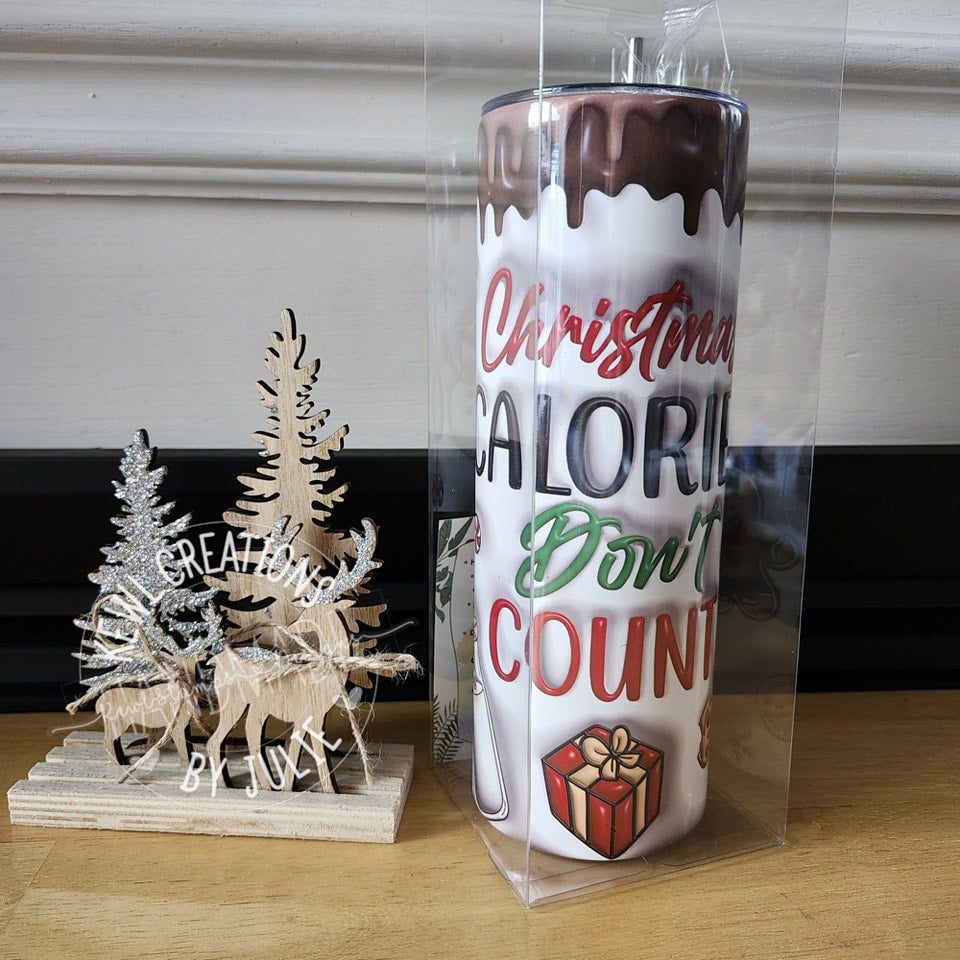 Custom Tumbler - Sublimated "Xmas Puns" 20oz stainless steel tumbler.