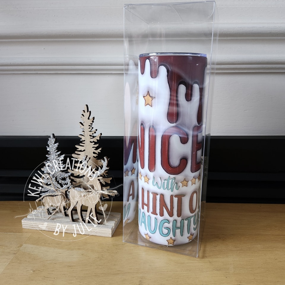 Custom Tumbler - Sublimated "Xmas Puns" 20oz stainless steel tumbler.