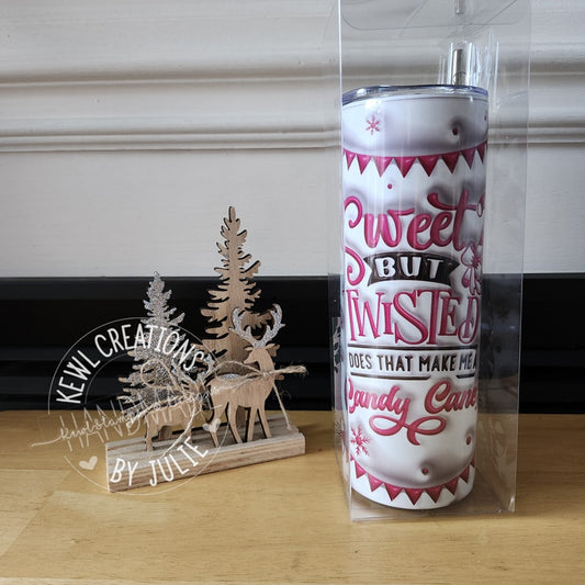 Custom Tumbler - Sublimated "Xmas Puns" 20oz stainless steel tumbler.