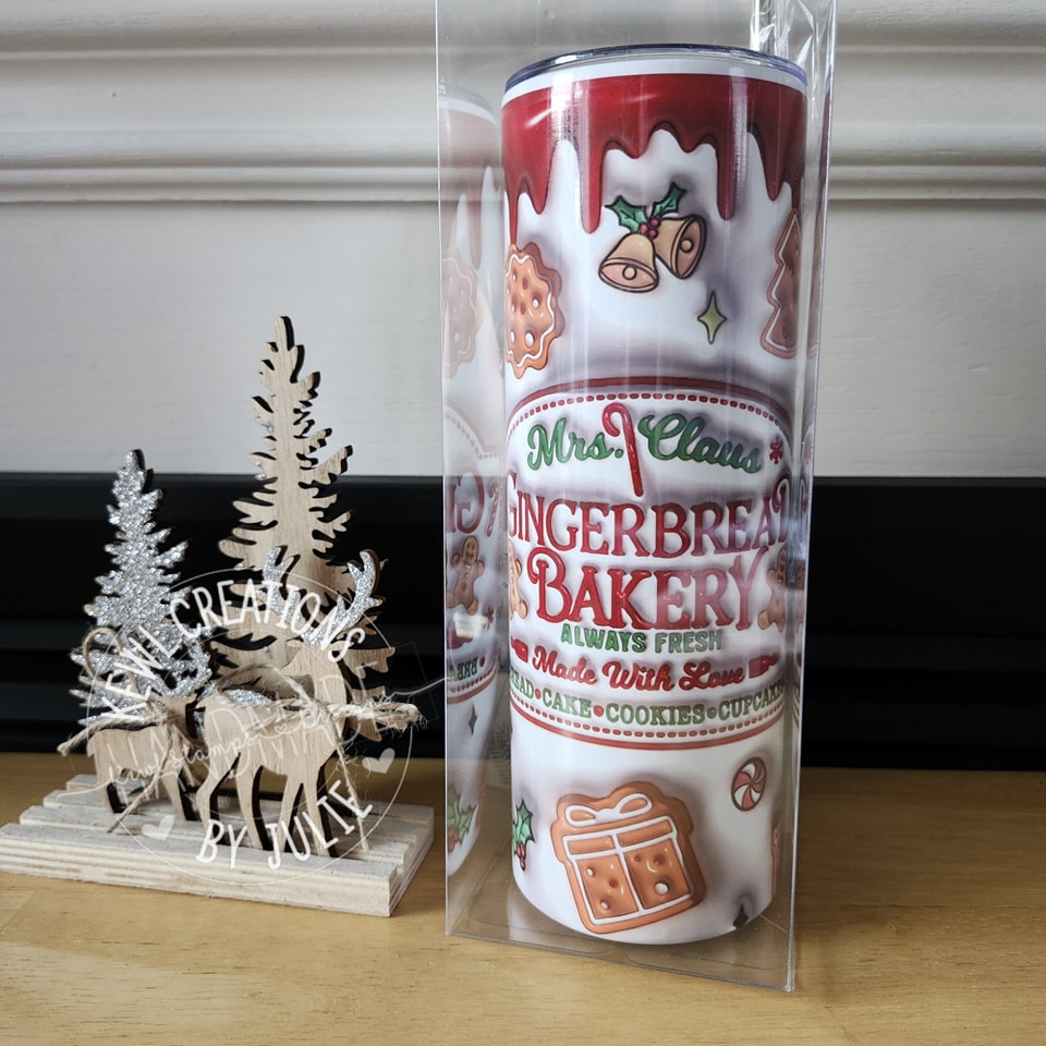 Custom Tumbler - Sublimated "Xmas Puns" 20oz stainless steel tumbler.