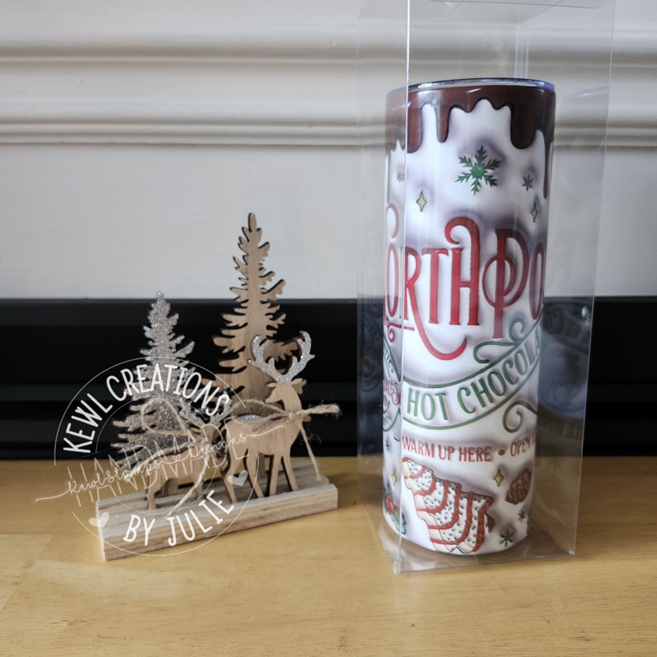 Custom Tumbler - Sublimated "Xmas Puns" 20oz stainless steel tumbler.