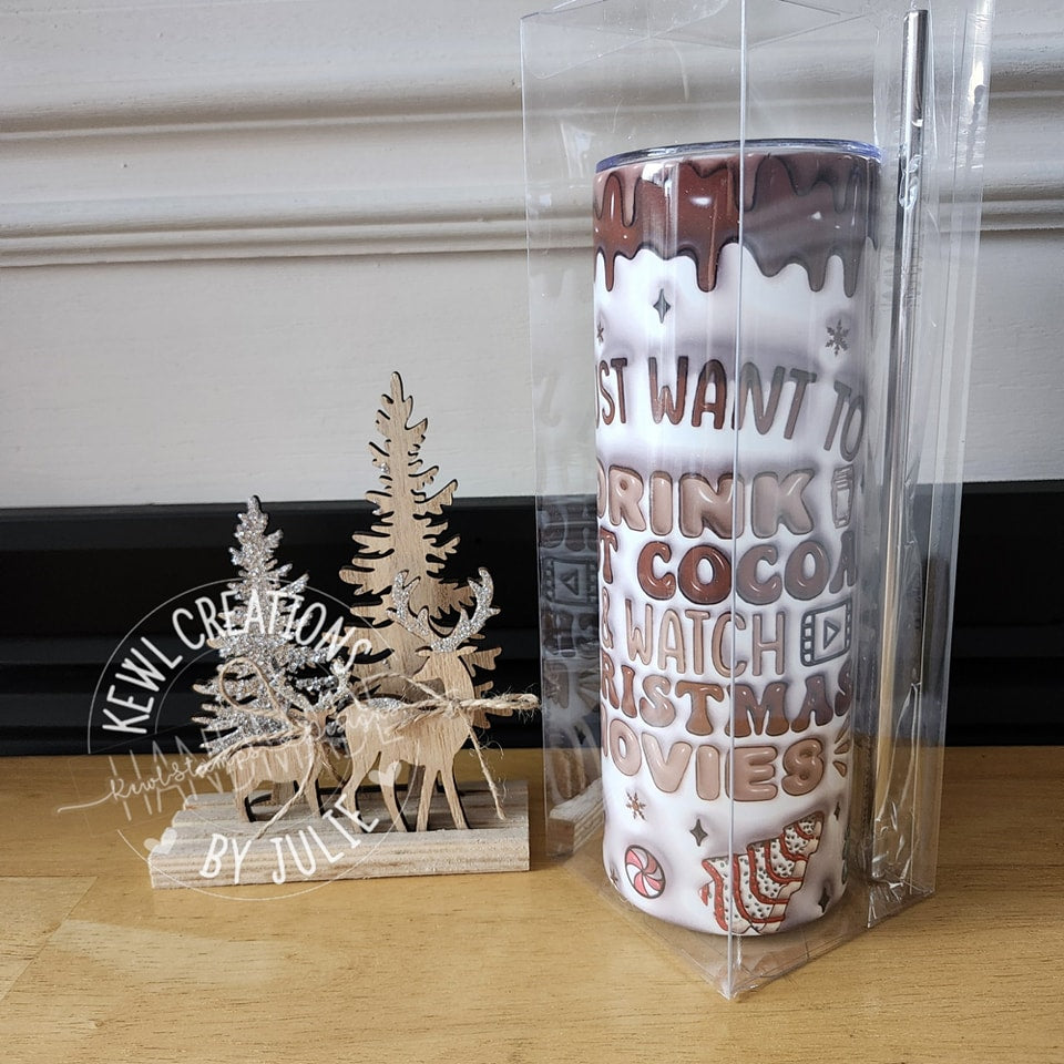 Custom Tumbler - Sublimated "Xmas Puns" 20oz stainless steel tumbler.