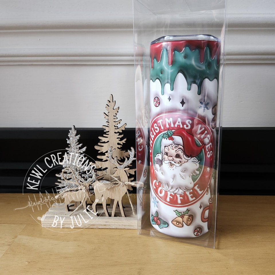 Custom Tumbler - Sublimated "Xmas Puns" 20oz stainless steel tumbler.