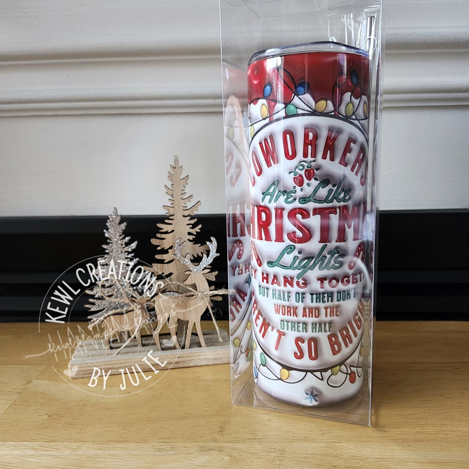 Custom Tumbler - Sublimated "Xmas Puns" 20oz stainless steel tumbler.