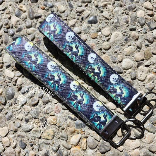 Keychain - Faux Leather Keychain, Key Fob, Wrist Lanyard