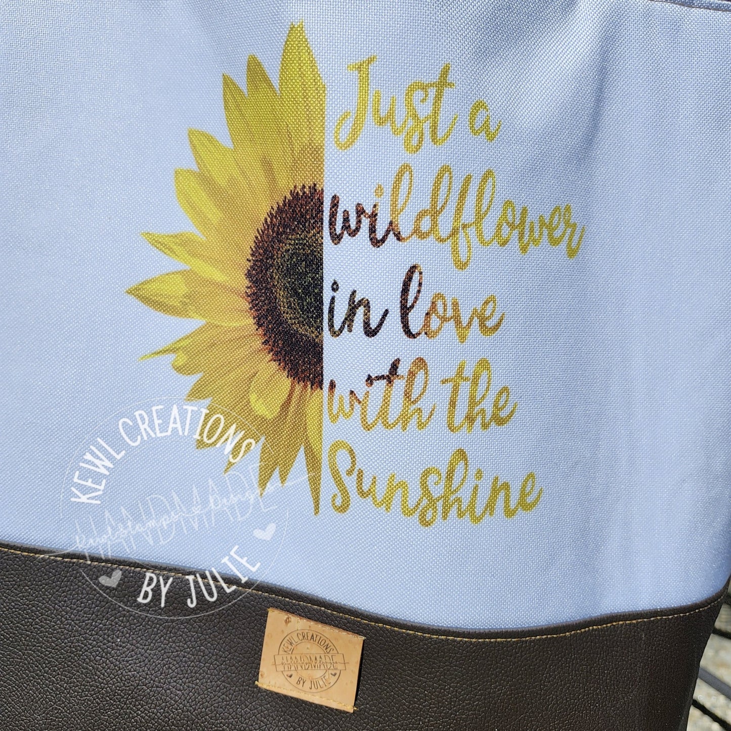 Boxed vinyl bottom Lined Shopping Tote - large
