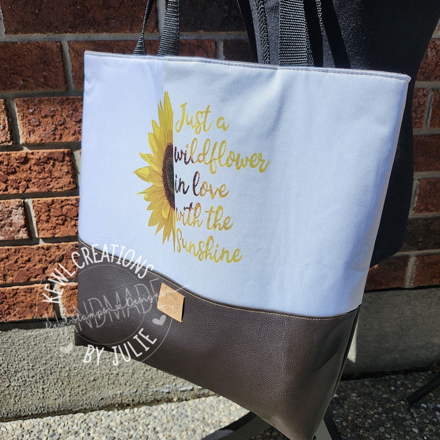 Boxed vinyl bottom Lined Shopping Tote - large
