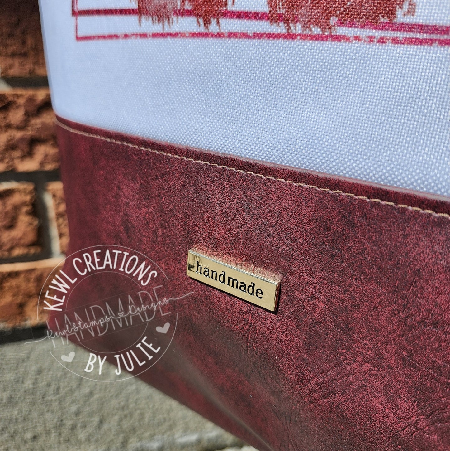 Boxed vinyl bottom Lined Shopping Tote - large