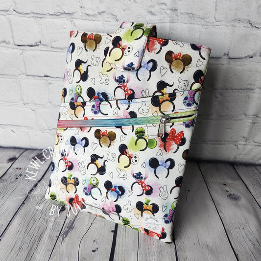 Slip pocket/ Zippered pocket Book pouch / tablet and e reader cover / Book sleeve