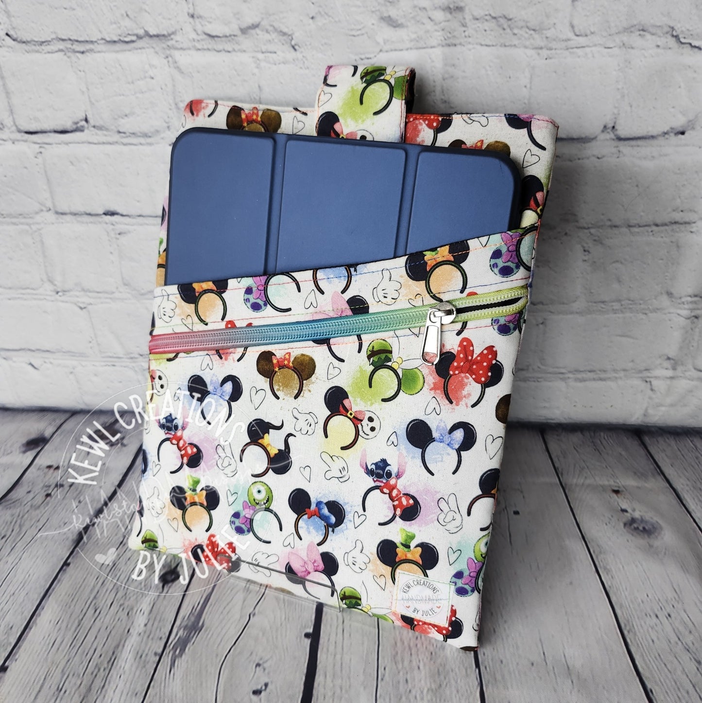 Slip pocket/ Zippered pocket Book pouch / tablet and e reader cover / Book sleeve
