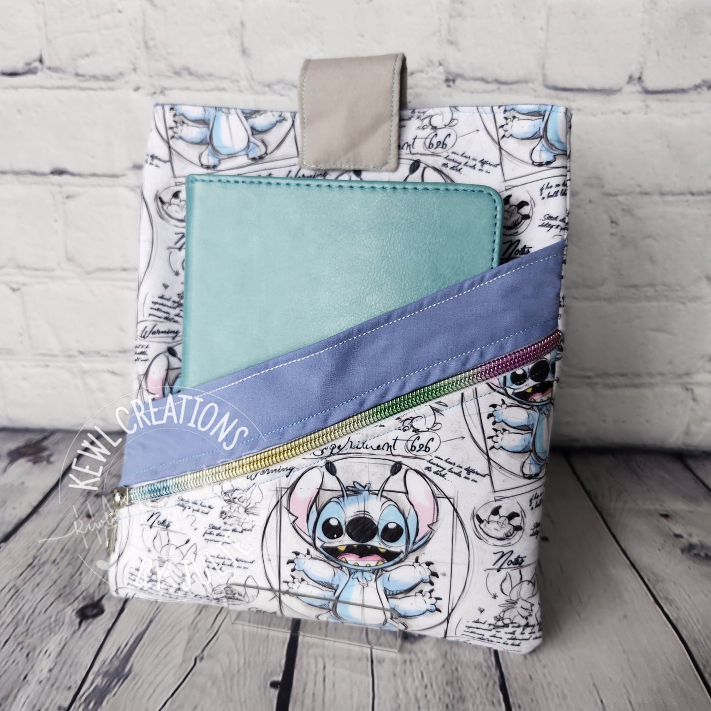 Slip pocket/ Zippered pocket Book pouch / tablet and e reader cover / Book sleeve