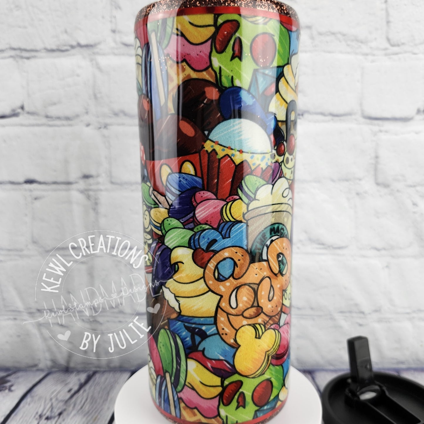 Custom Tumbler - Custom printed Fabric wrapped, 25oz stainless steel.