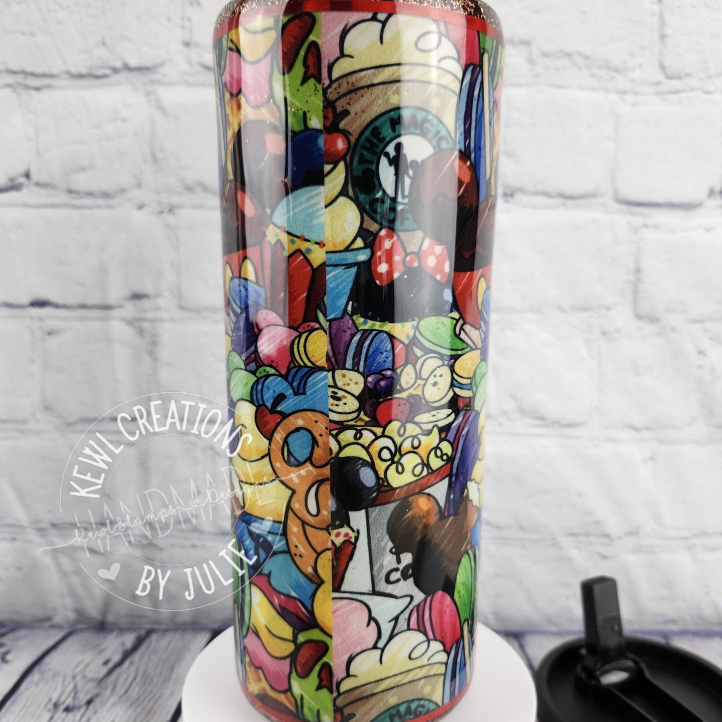Custom Tumbler - Custom printed Fabric wrapped, 25oz stainless steel.