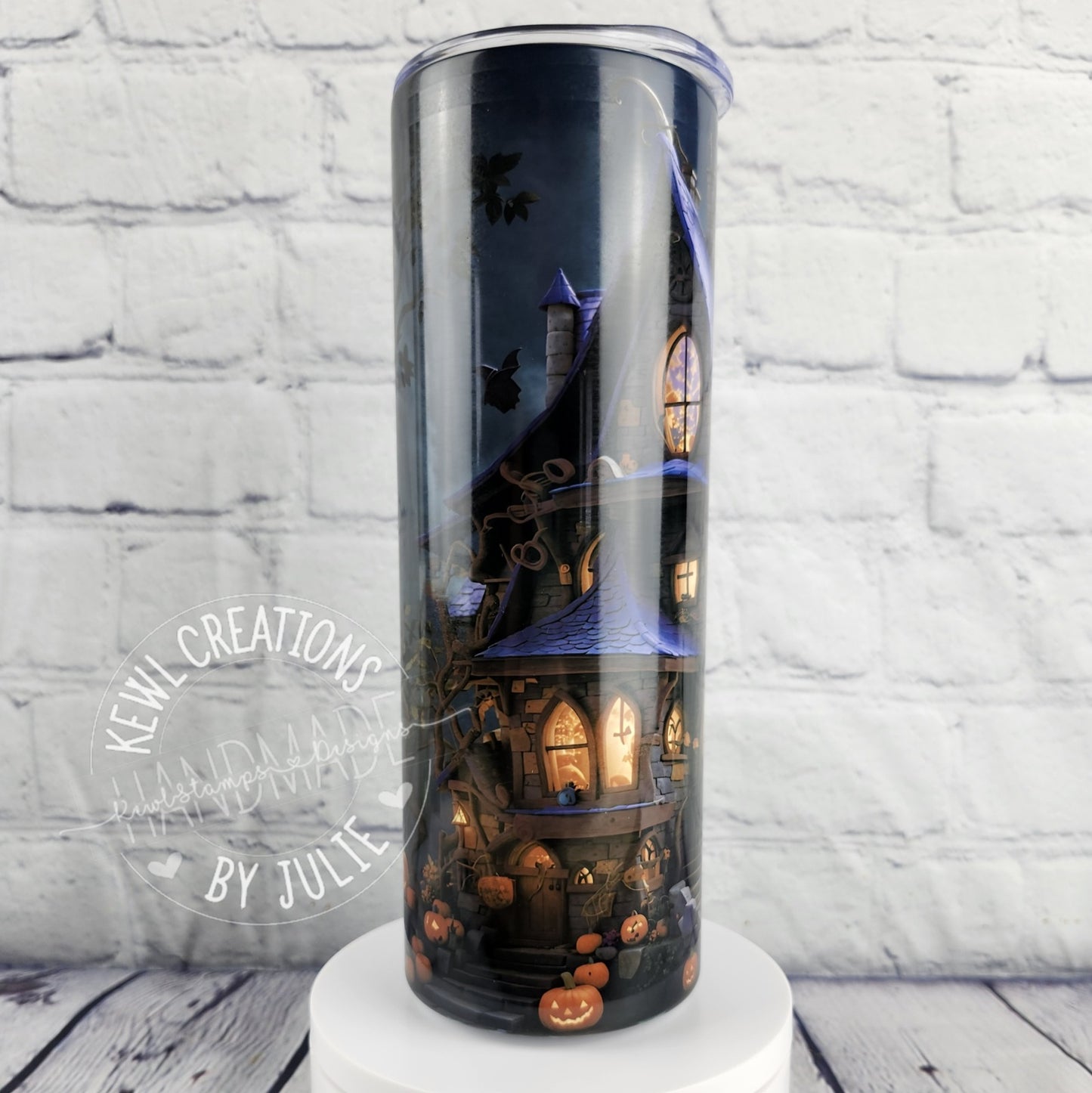 Custom Tumbler - Sublimated "dark and autumnal", 20oz stainless steel tumbler.