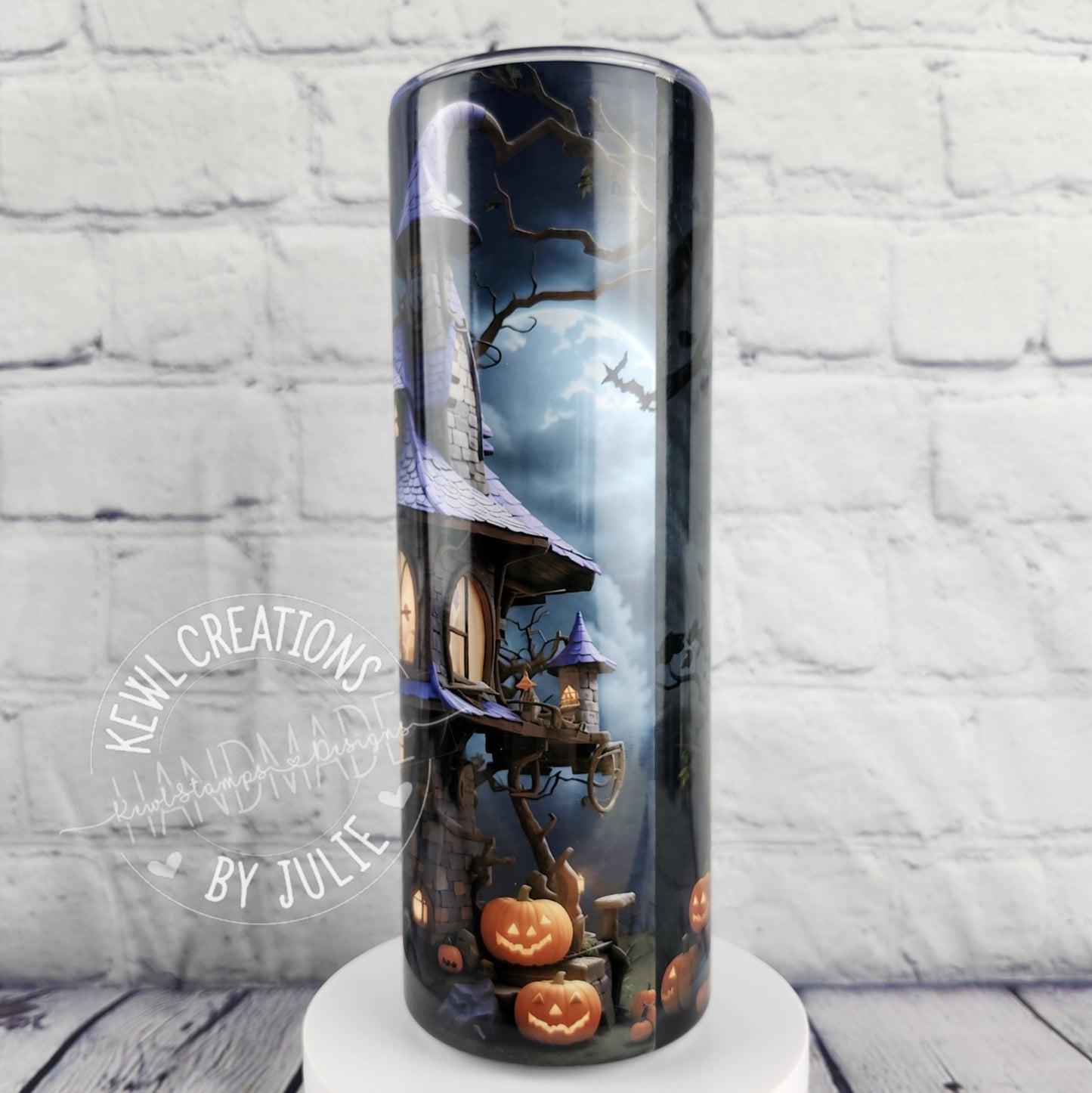 Custom Tumbler - Sublimated "dark and autumnal", 20oz stainless steel tumbler.