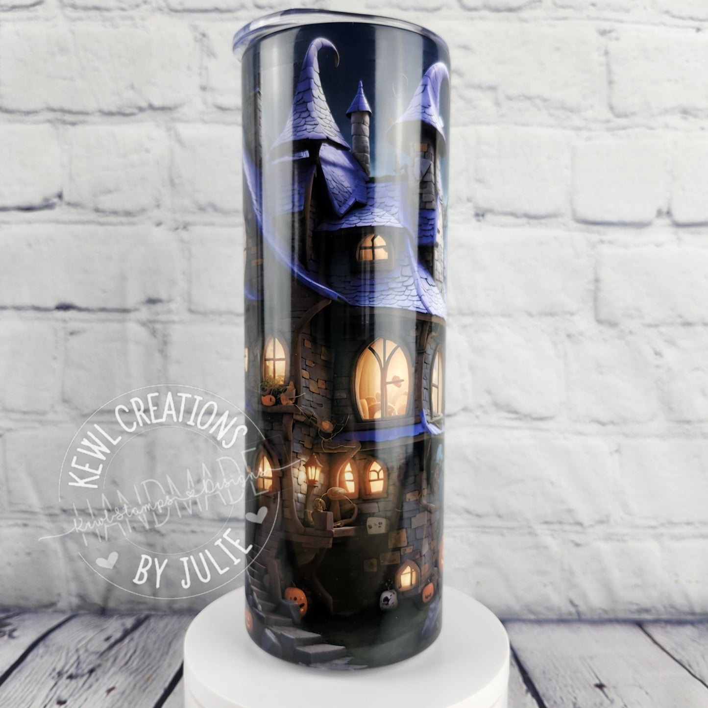 Custom Tumbler - Sublimated "dark and autumnal", 20oz stainless steel tumbler.