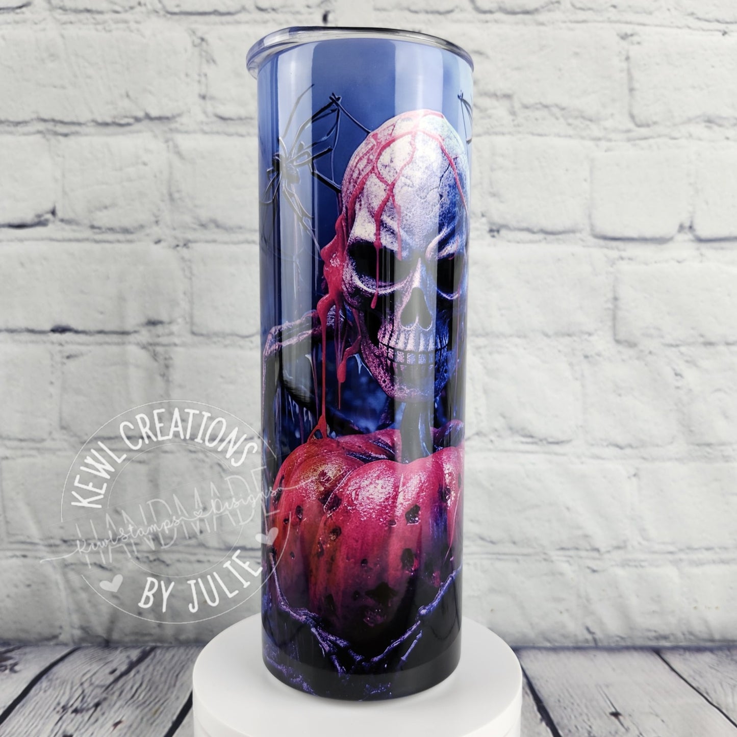 Custom Tumbler - Sublimated "dark and autumnal", 20oz stainless steel tumbler.