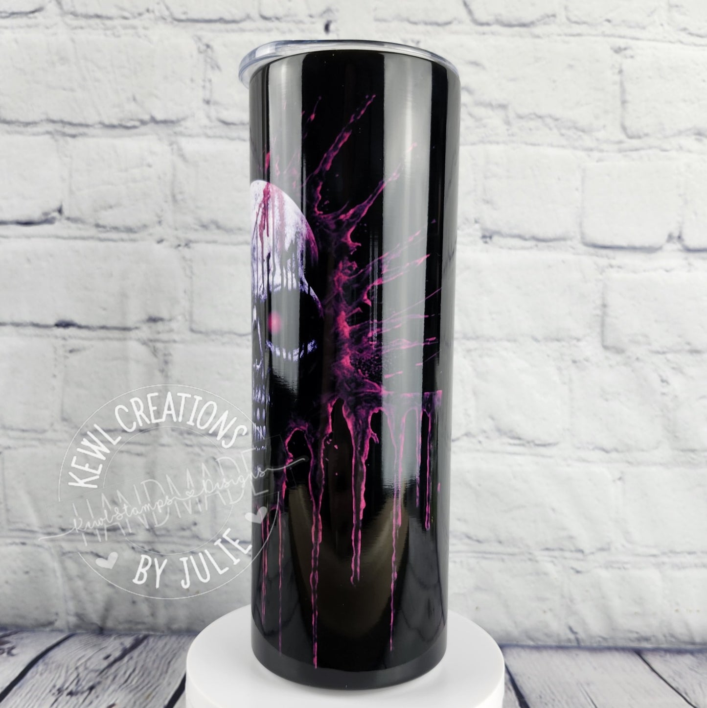 Custom Tumbler - Sublimated "dark and autumnal", 20oz stainless steel tumbler.