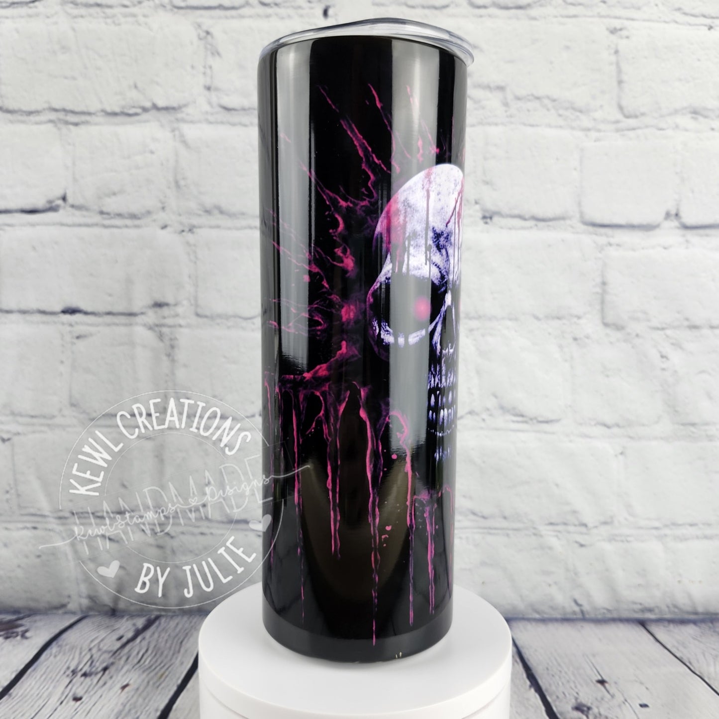 Custom Tumbler - Sublimated "dark and autumnal", 20oz stainless steel tumbler.