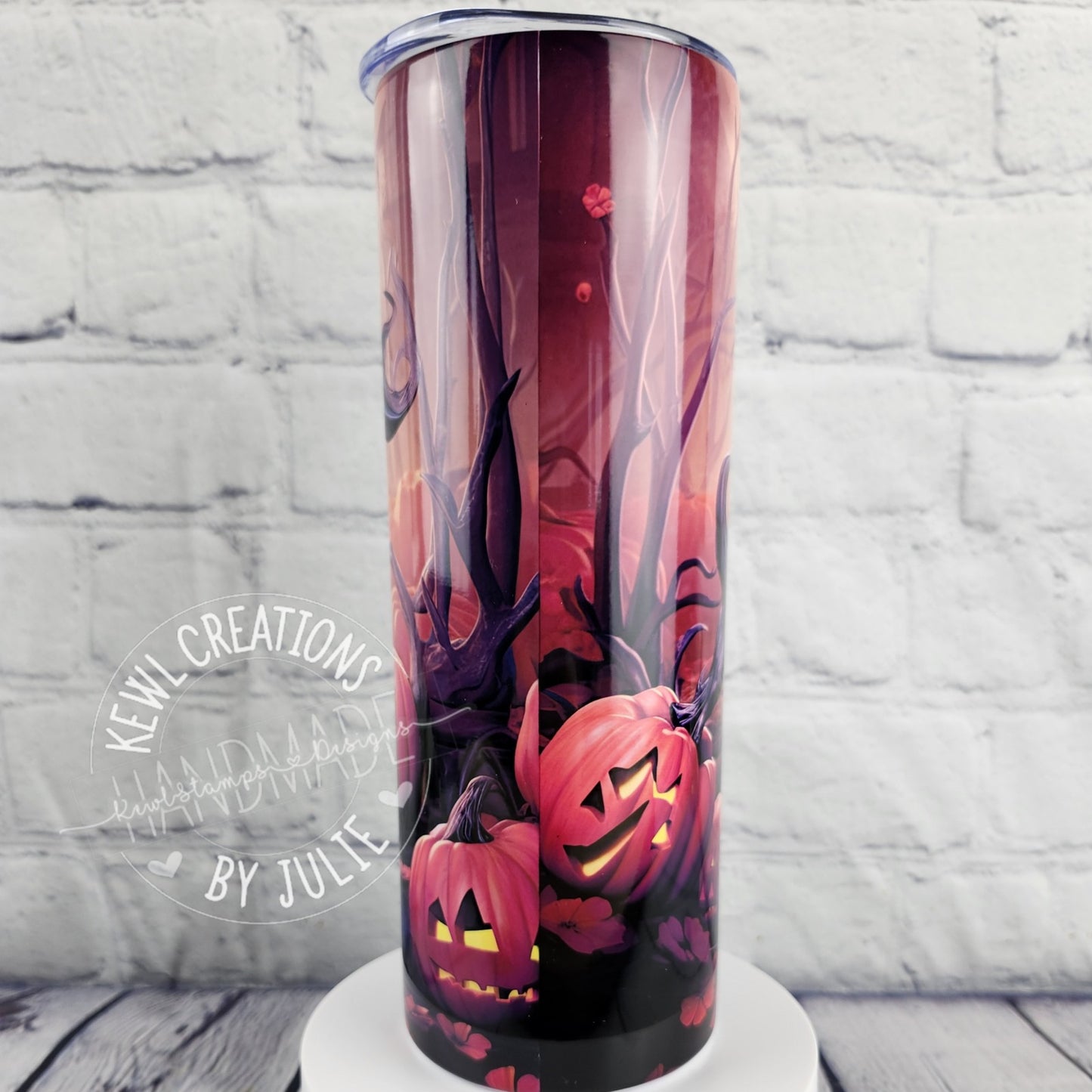 Custom Tumbler - Sublimated "dark and autumnal", 20oz stainless steel tumbler.