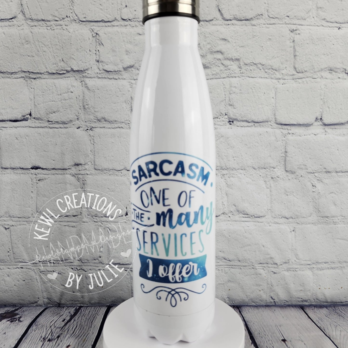 Custom Tumbler - Sublimated 17oz stainless steel cola bottle.