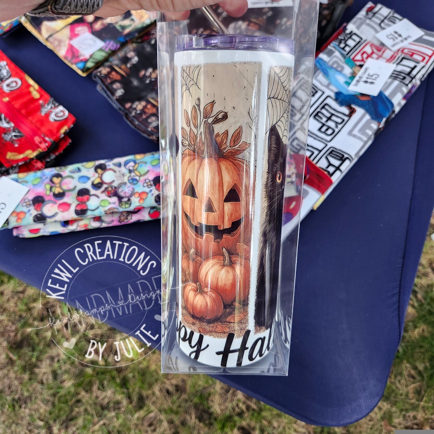 Custom Tumbler - Sublimated "dark and autumnal", 20oz stainless steel tumbler.