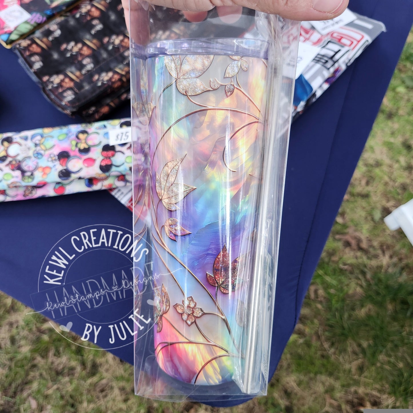 Custom Tumbler - Sublimated "dark and autumnal", 20oz stainless steel tumbler.