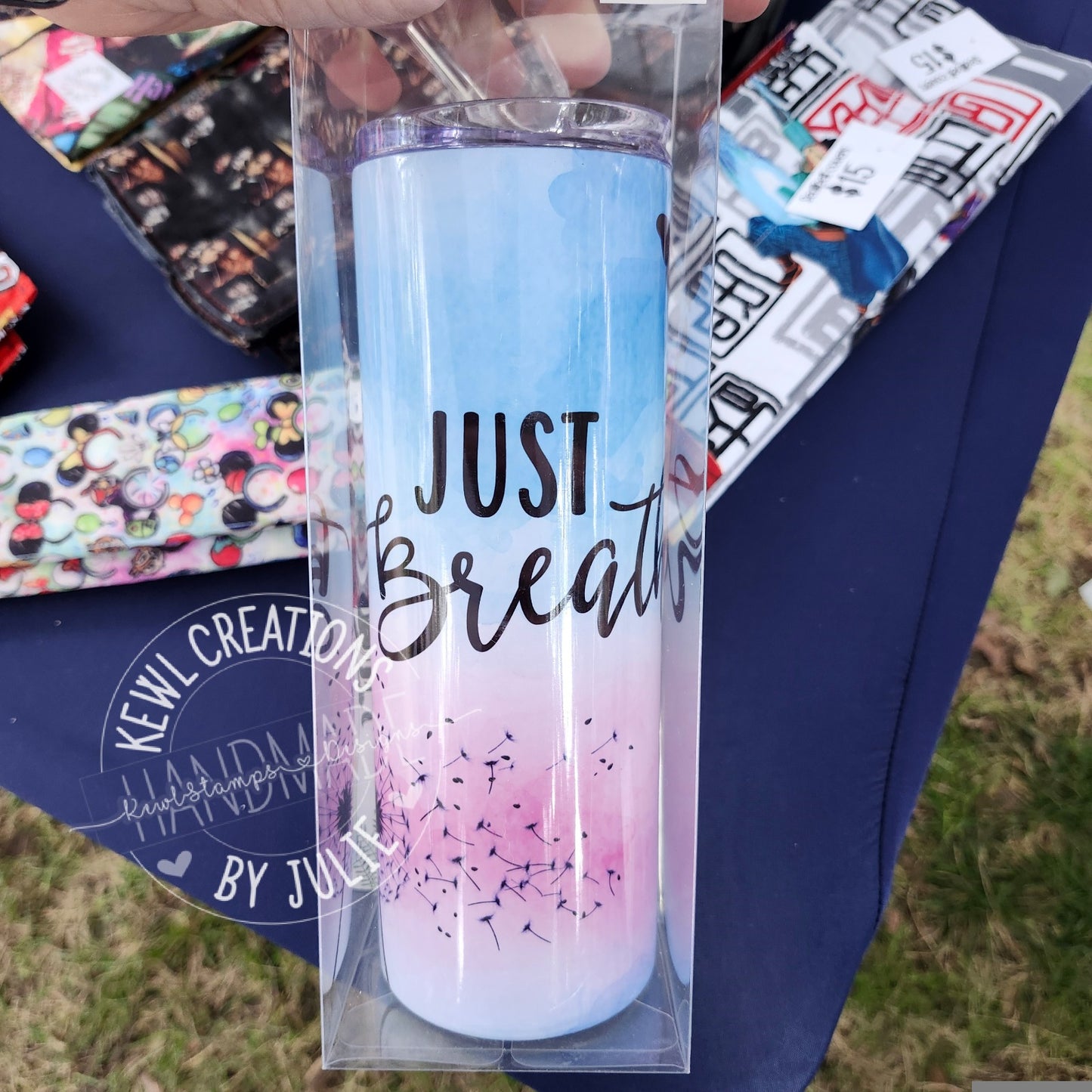 Custom Tumbler - Sublimated "Quotes", 20oz stainless steel tumbler.
