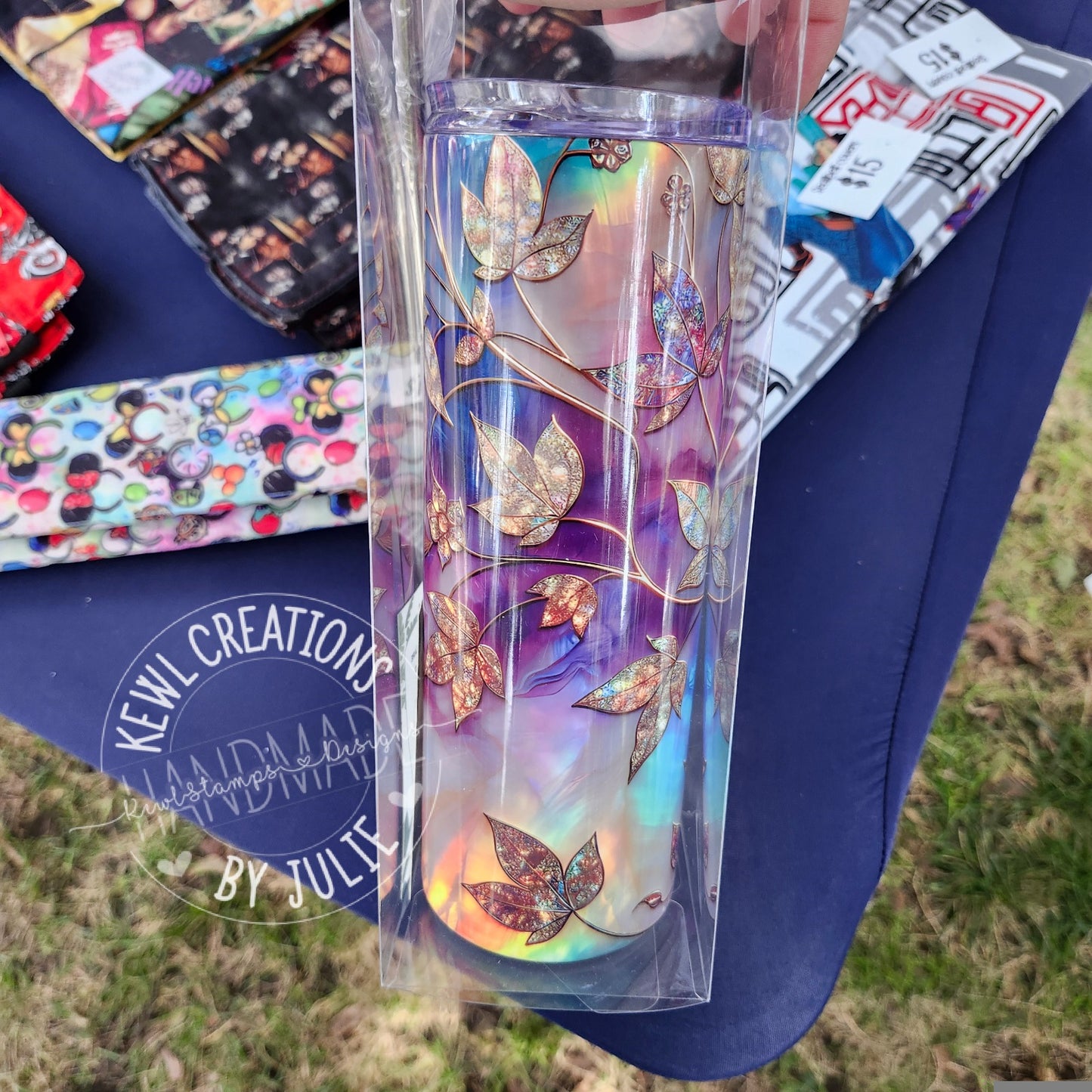Custom Tumbler - Sublimated "dark and autumnal", 20oz stainless steel tumbler.